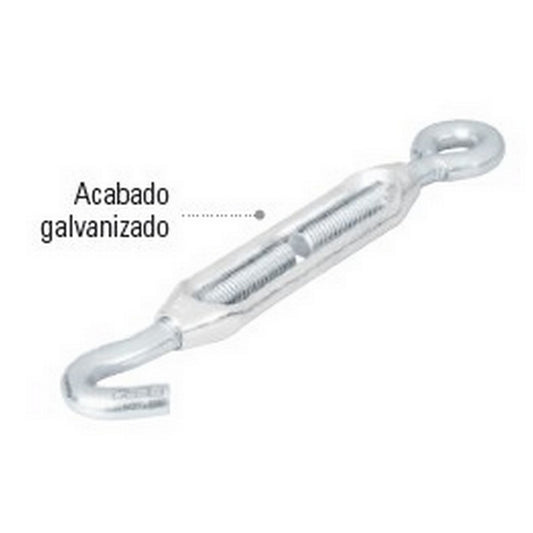 TENSOR GALV. GANCHO-ARGOLLA 5/16"