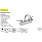 MEZCLADORA PARA LAVABO CUELLO CURVO ABS