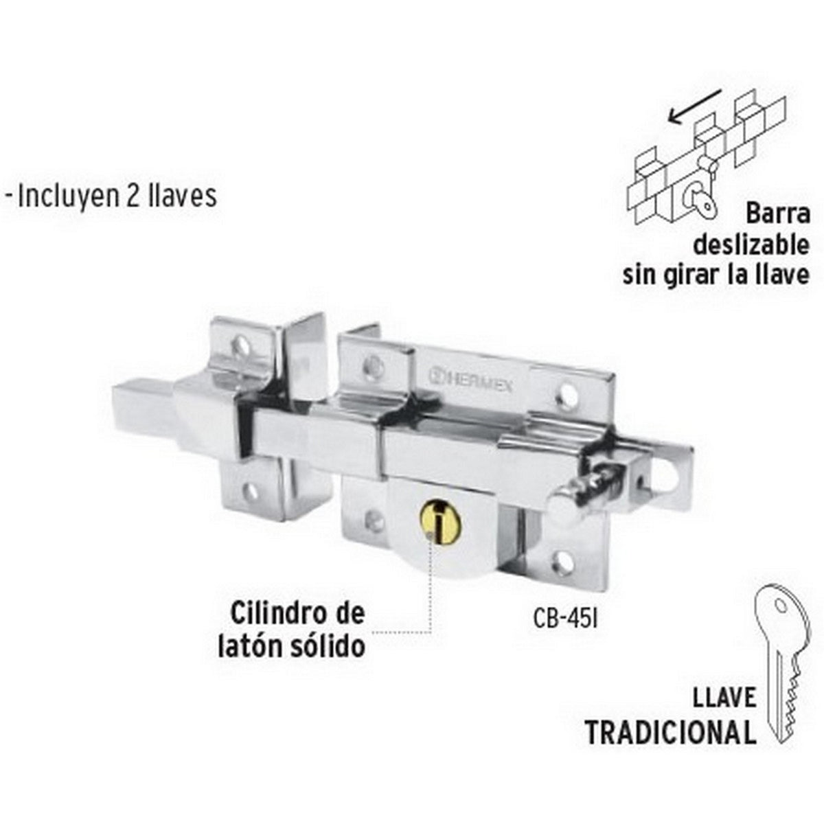 CERRADURA DE BARRA LIBRE IZQUIERDA