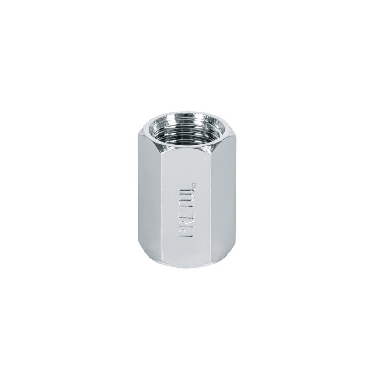 COPLE DE ACERO CROMADO 1/4"