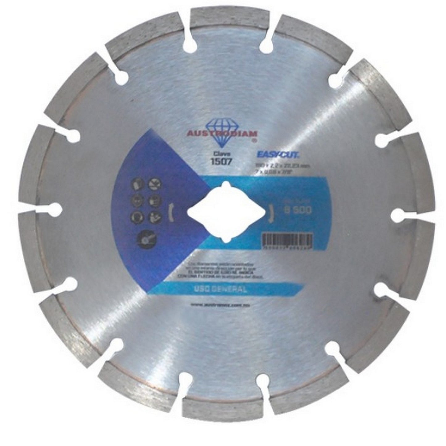 DISCO DIAMANTE 7" RANURADO # 1507