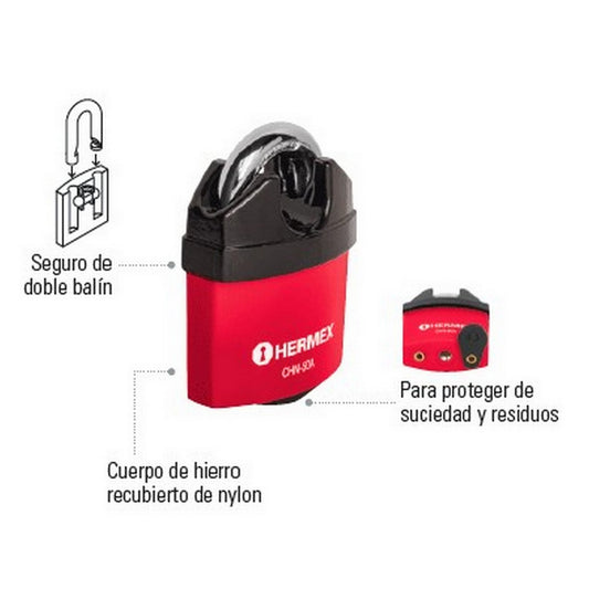 CANDADO DE HIERRO 65 MM GANCHO PROTEG.