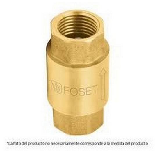 VALVULA DE RETENCION CON RESORTE 3/4"
