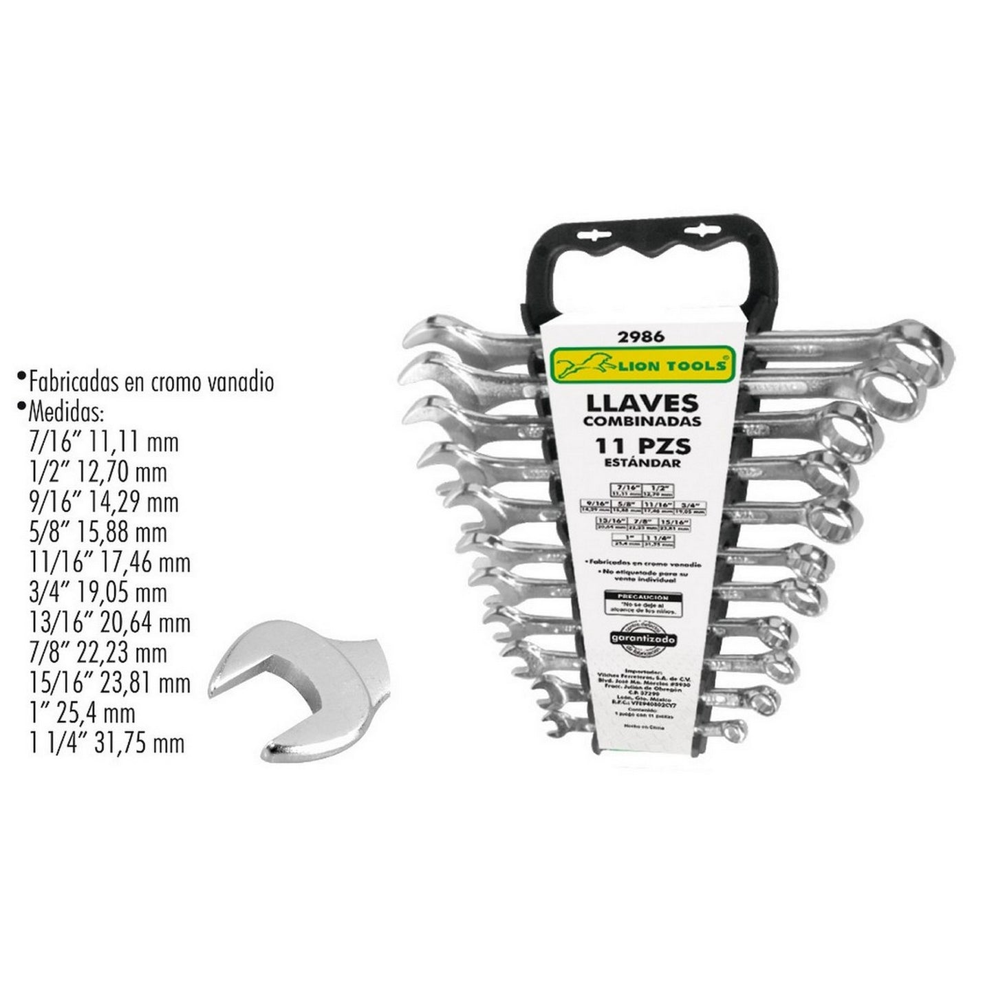 JUEGO LLAVE COMBINADA 11 PZ STANDARD