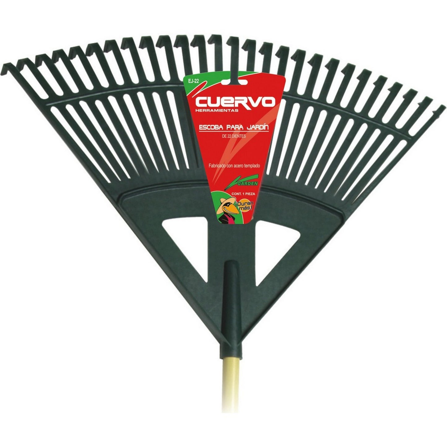 ESCOBA PARA JARDIN 27 DTS. PLASTICO