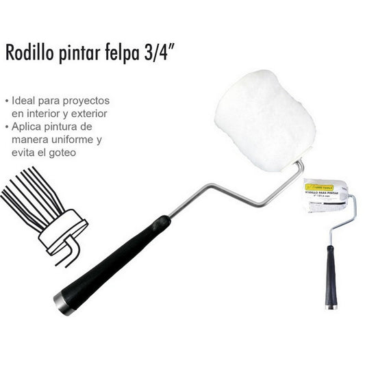 RODILLO PARA PINTAR 4" FELPA 3/4"