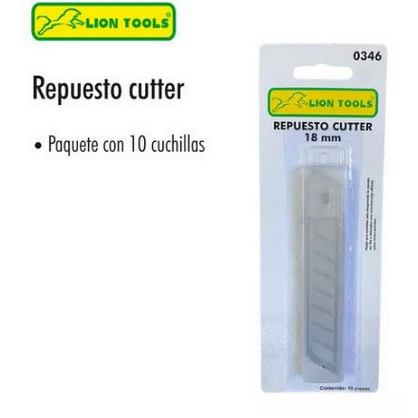 REPUESTO PARA CUTTER 18 MM ( 10 PZ)
