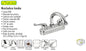 MEZCLADORA PARA LAVABO CUELLO CURVO ABS