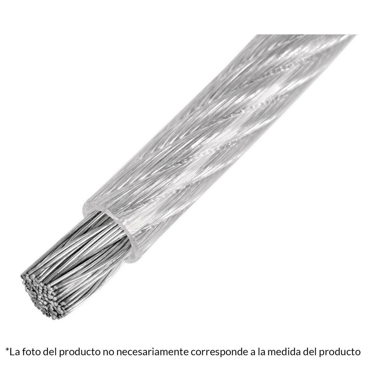 METRO CABLE DE ACERO RIGIDO C/PVC 3/16"