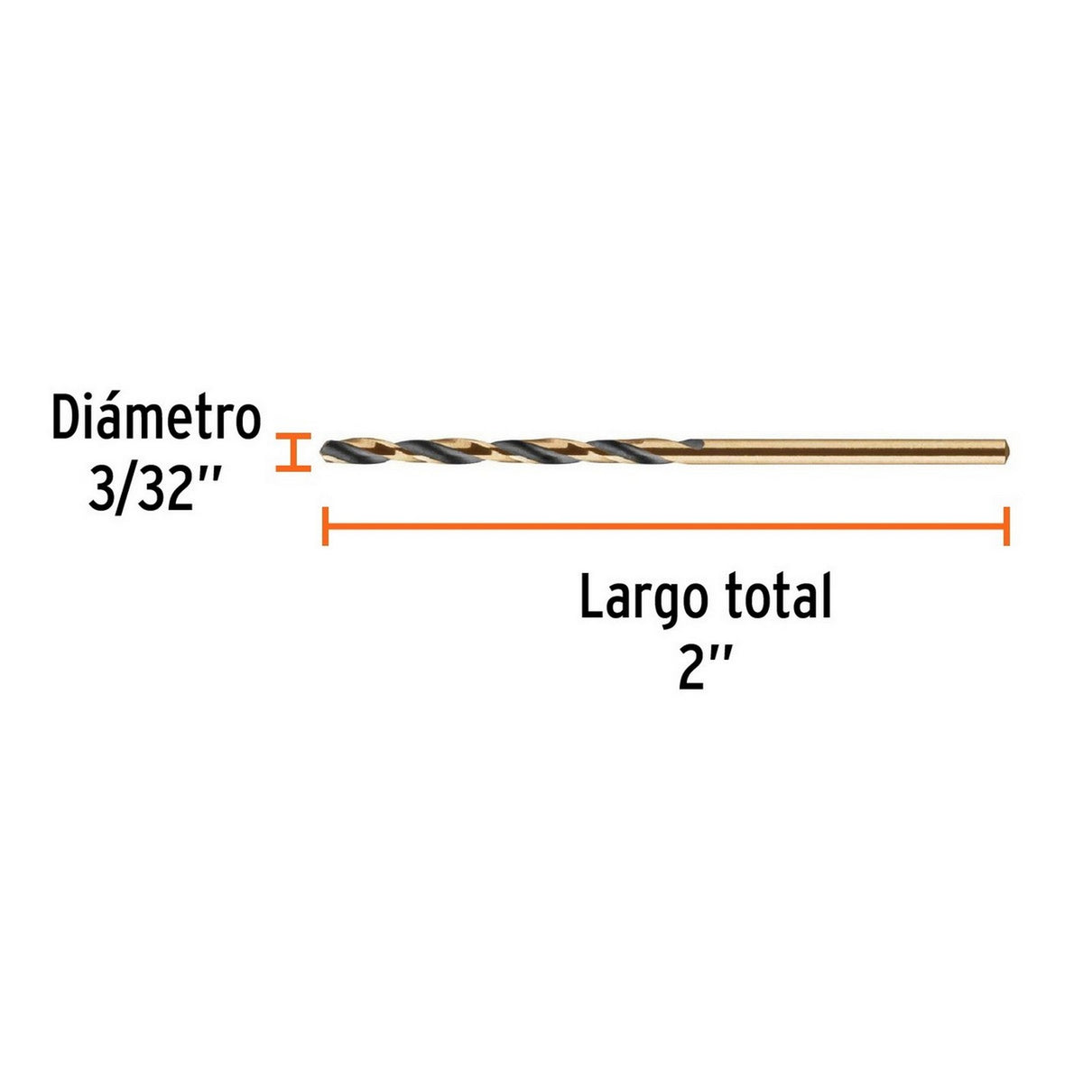 BROCA PARA METAL 3/32"