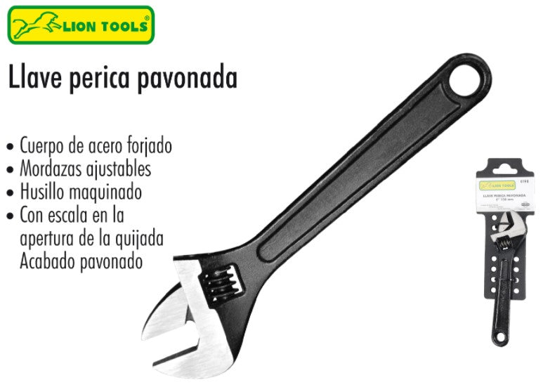 LLAVE PERICA PAVONADA DE 6"