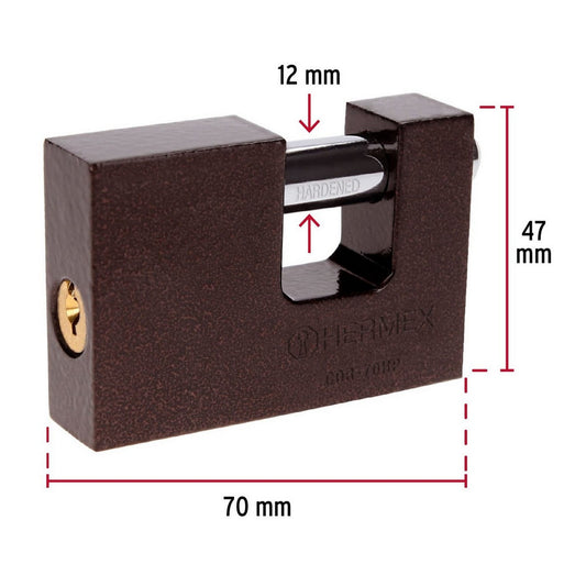 CANDADO ANTIPALANCA HIERRO 70 mm