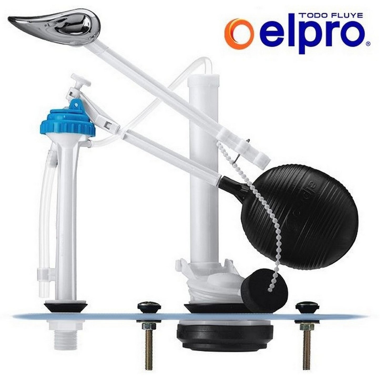HERRAJE DE PLASTICO P/WC VAL. ADM. 8.5"
