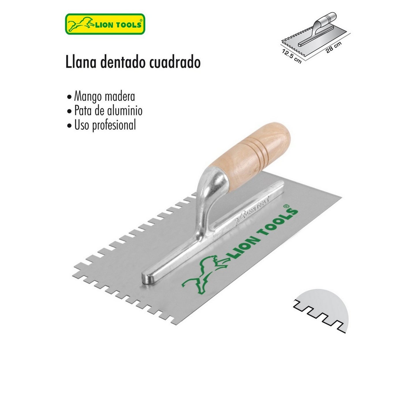 LLANA 10 REM 11" X 5" DENT CUADRA MADERA