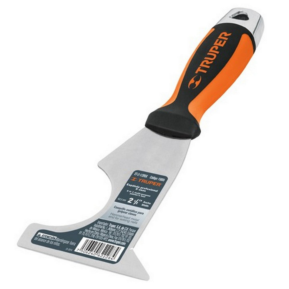 ESPATULA 5 USOS 2-1/2" ACERO INOX.