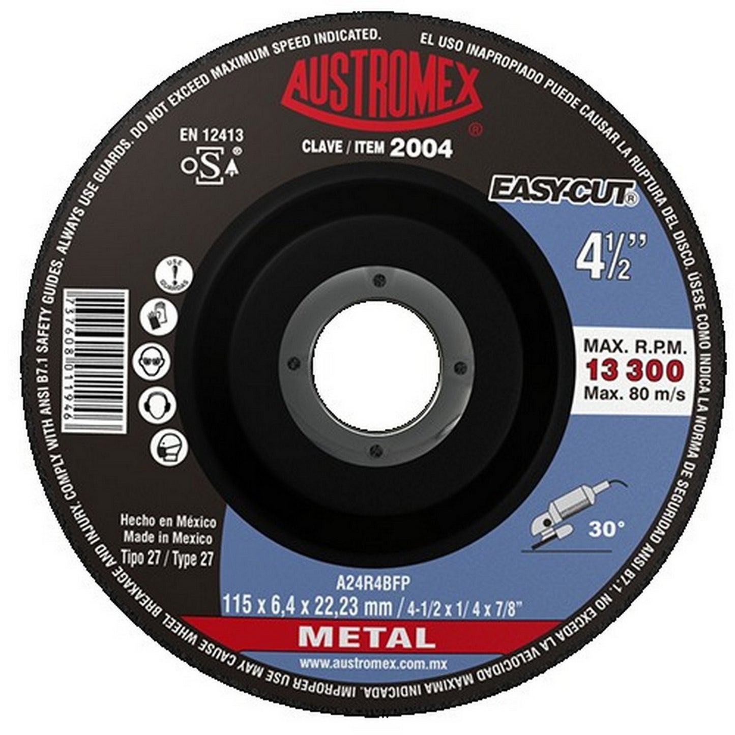DISCO DESBASTE METAL 4-1/2" # 2004