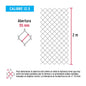 MALLA CICLONICA 57x57x2.00m CAL 12.5 20m