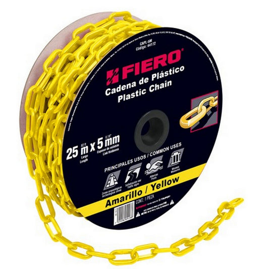 mt CADENA PLASTICA 5 mm AMARILLA