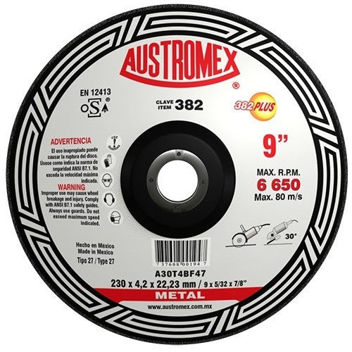 DISCO 9" CORTE Y DESBASTE METAL #382