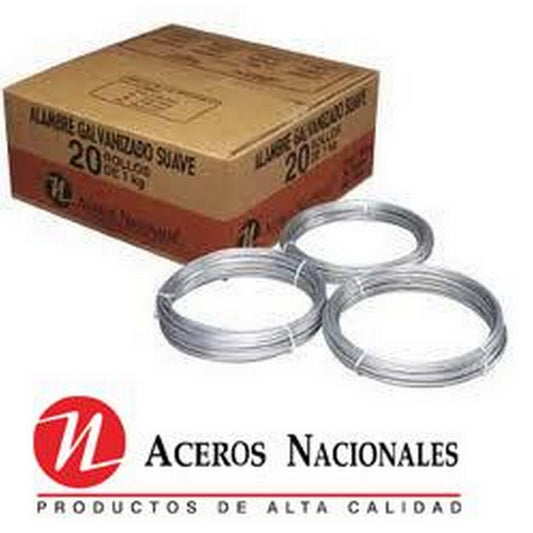 ALAMBRE GALV. SUAVE CAL. 22 ROLLO 1 kg
