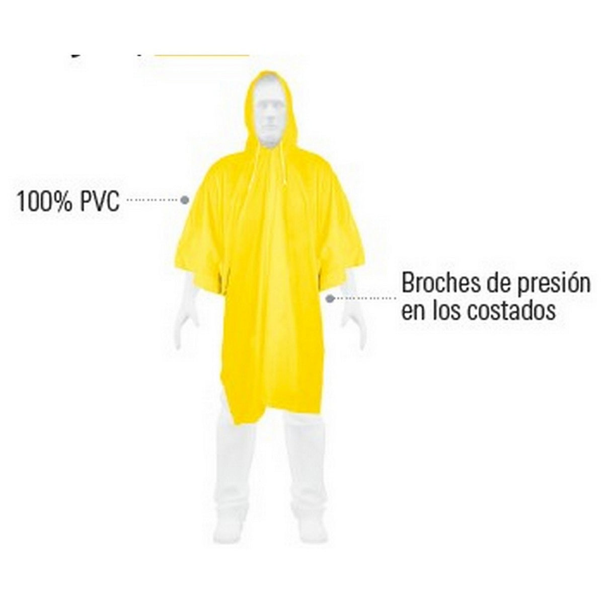 IMPERMEABLE PONCHO DELGADO AMARILLO