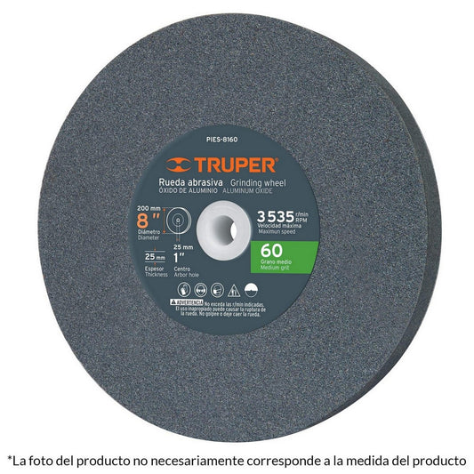 RUEDA ABRASIVA PARA ESMERIL 8"x1" G36