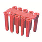 TAQUETE DE PLASTICO ROJO 1/4" CON 100 pz