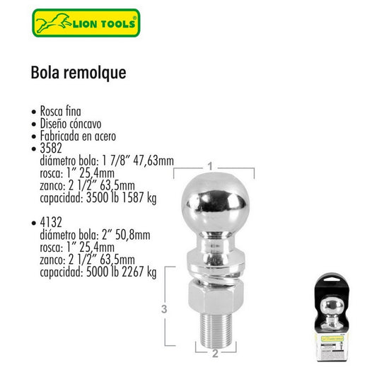 BOLA REMOLQUE 2" X 1" X 2 1/2"