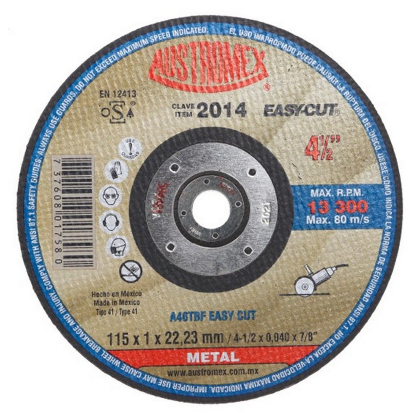 DISCO CORTE METAL 4-1/2" # 2014
