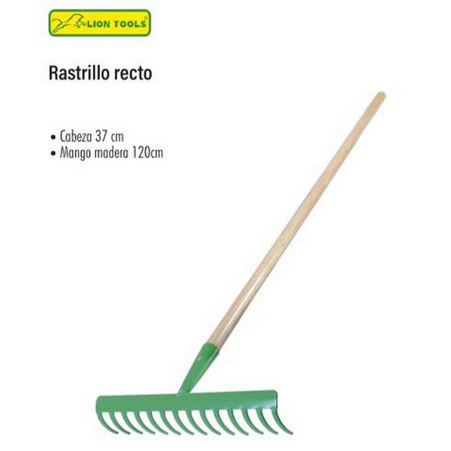 RASTRILLO RECTO 14 DIENTES MANGO MADERA