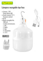 LAMPARA RECARGABLE TIPO FOCO LED 21 W