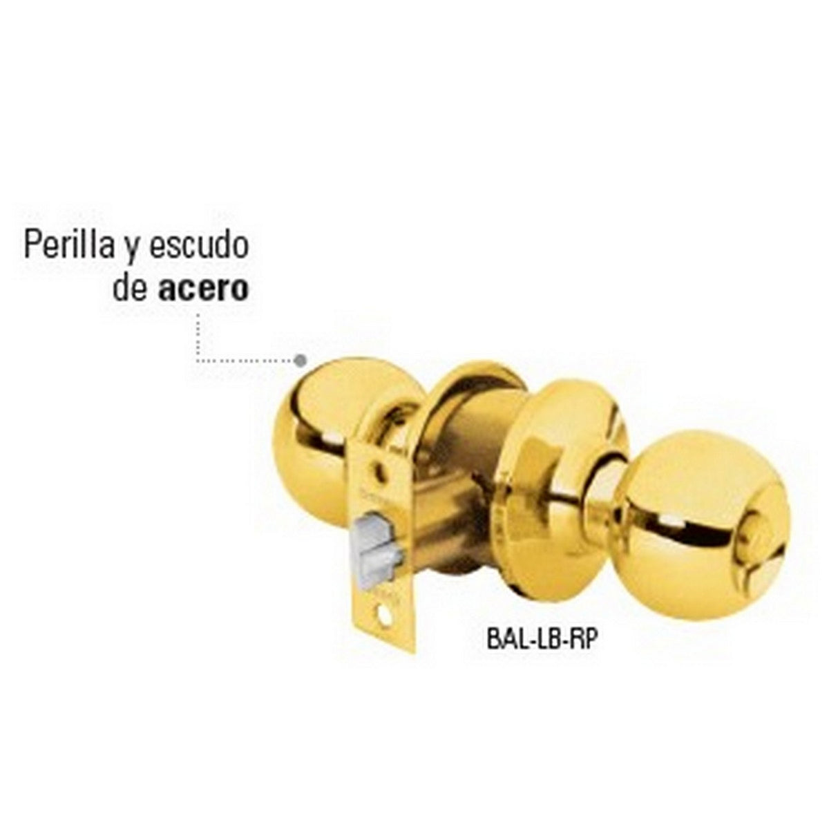 CERRADURA POMO LATON PARA BAÑO