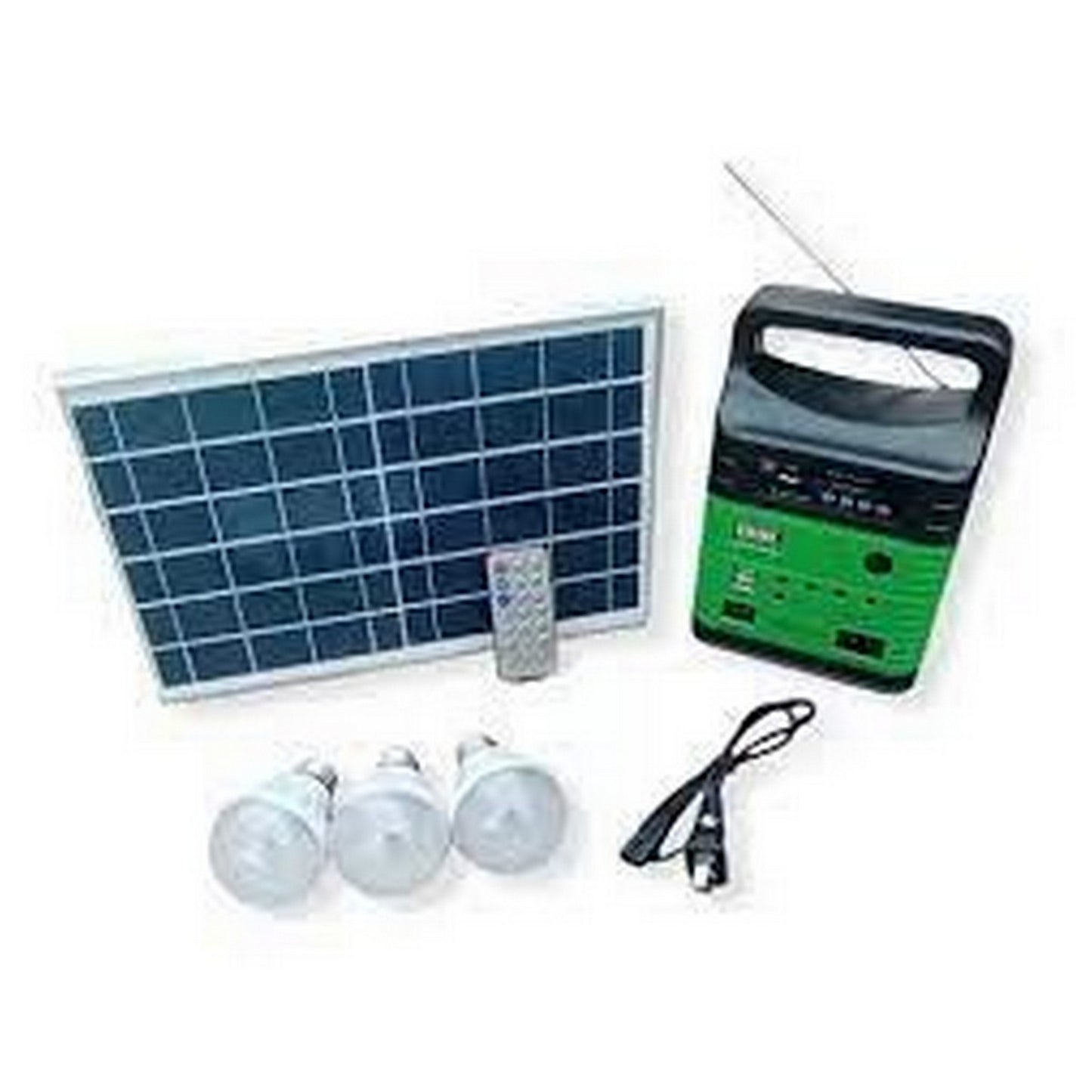 SISTEMA DE ILUMINACION SOLAR 10 W 3 FOCO