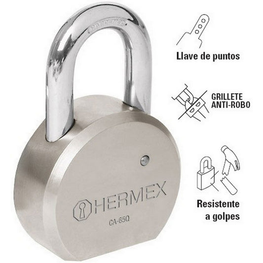 CANDADO DE ACERO MAX. SEGURIDAD 65 mm GC