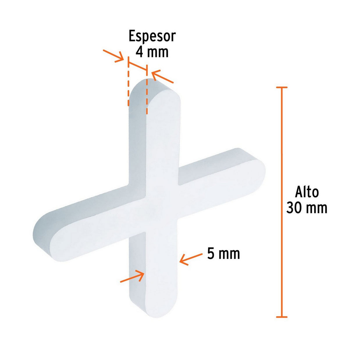 SEPARADOR DE LOSETA 5 mm CON 100 pz