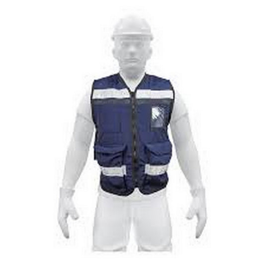 CHALECO BRIGADISTA C/REFLEJANTE AZUL MAR