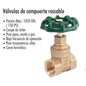 VALVULA COMPUERTA DE 1/2" ROSCABLE