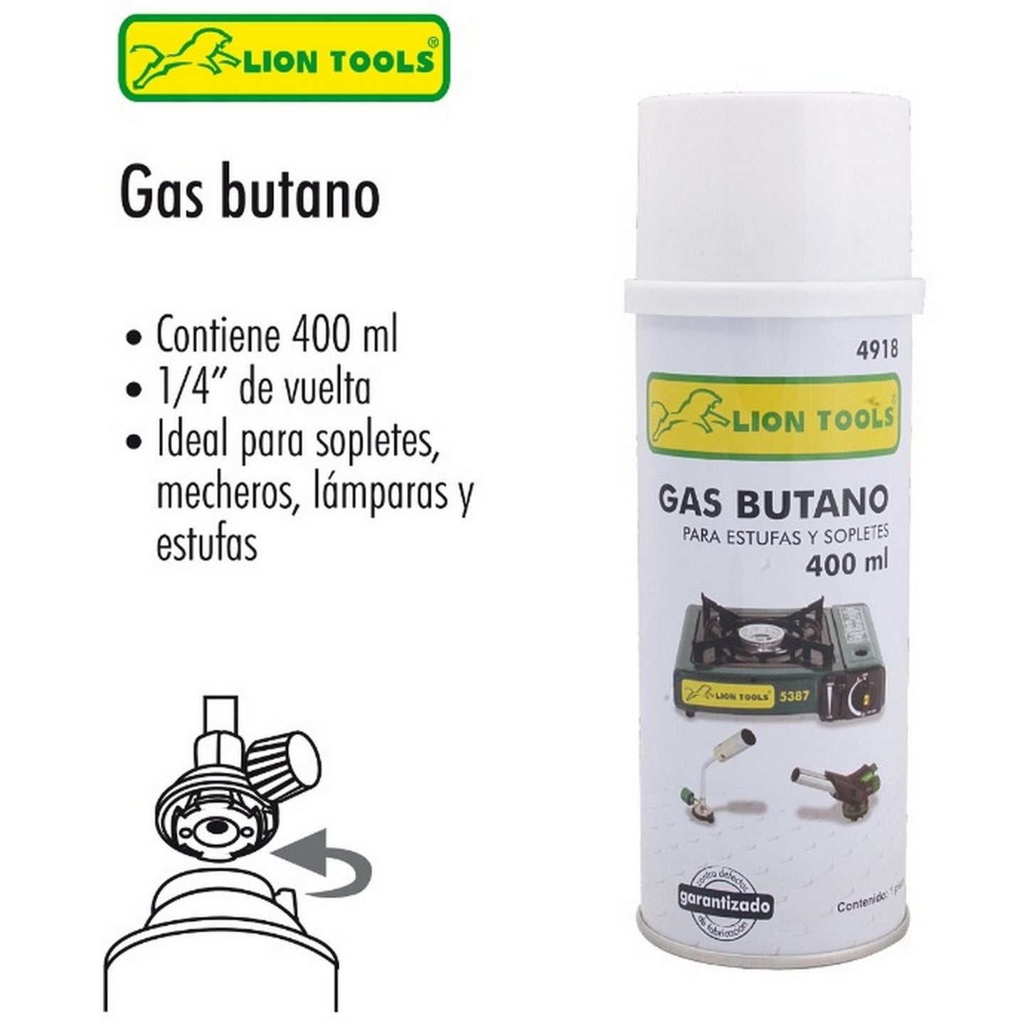 CARTUCHO GAS BUTANO PARA ESTUFA 400ml