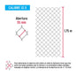 MALLA CICLONICA 55x55x1.75m CAL 12.5 20m