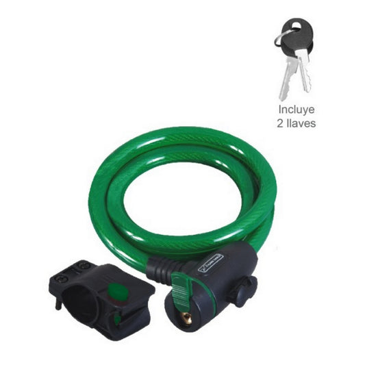 CANDADO CON CABLE DE ACERO 12 mm x 1 m