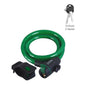 CANDADO CON CABLE DE ACERO 12 mm x 1 m
