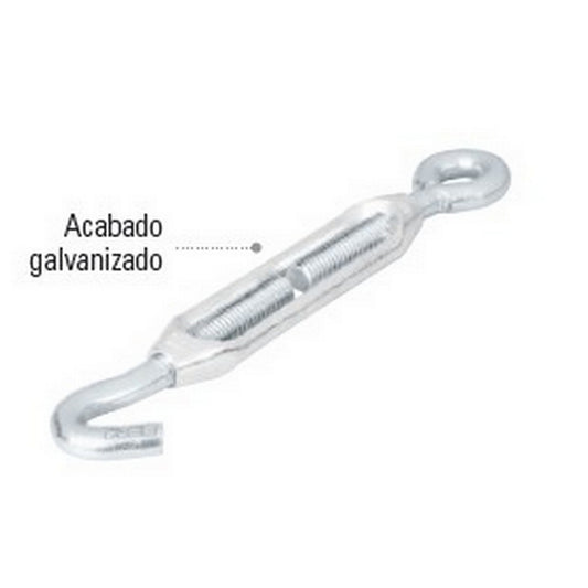 TENSOR GALV. GANCHO-ARGOLLA 3/8"