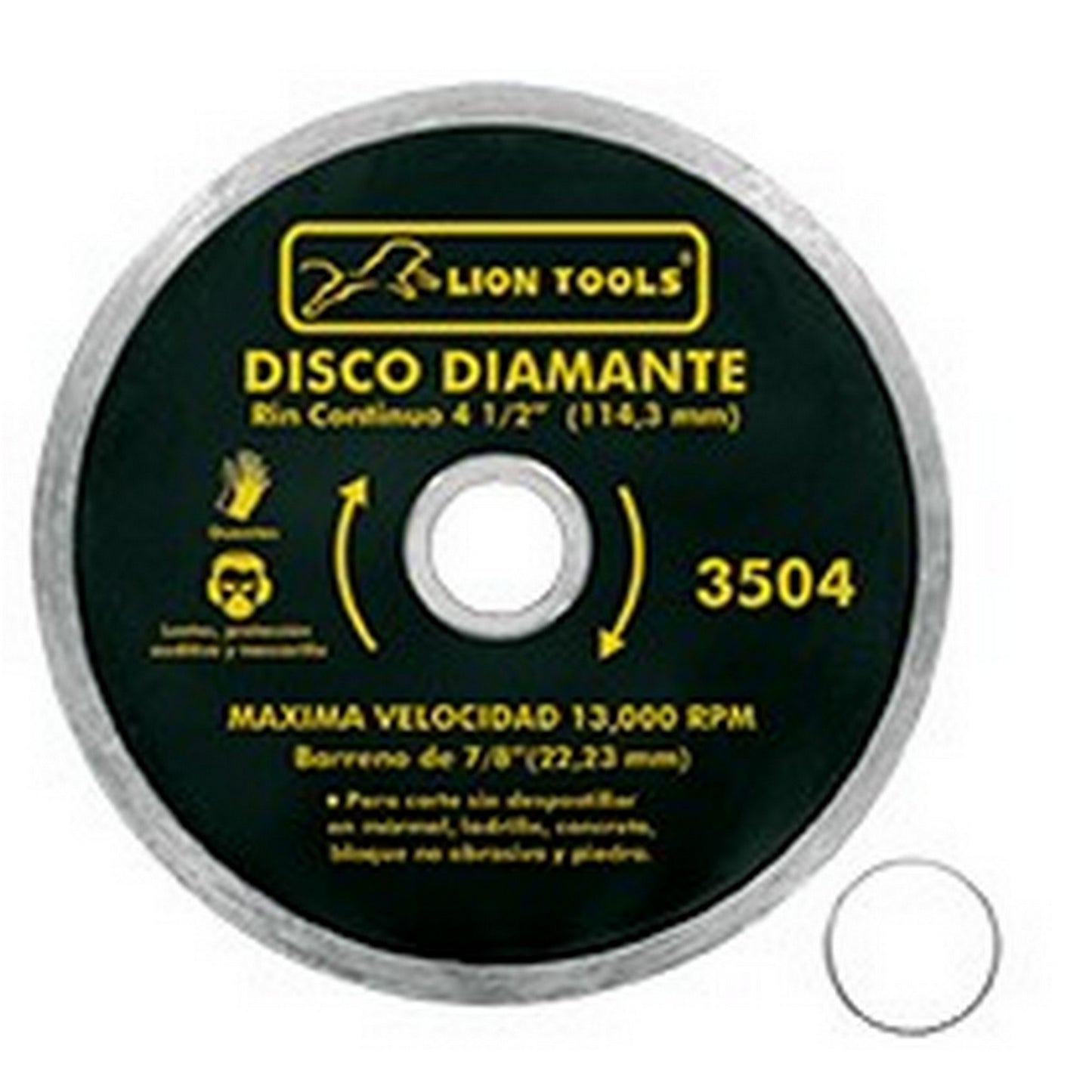 DISCO DIAMANTE 4-1/2" RIN CONTINUO