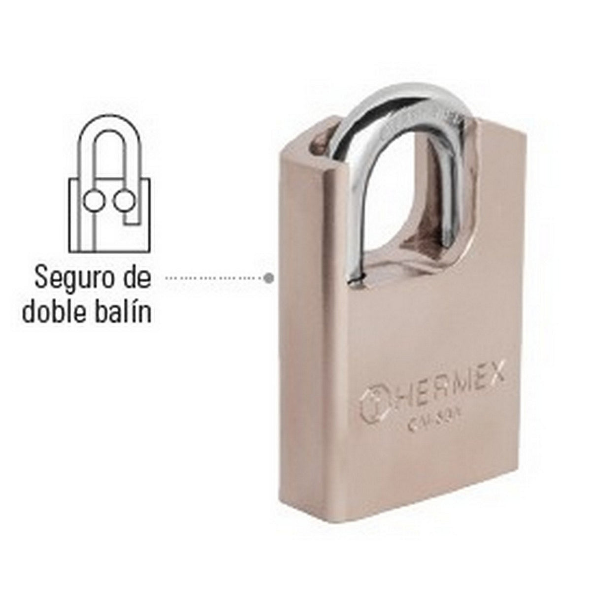 CANDADO DE ACERO 60 mm LLAVE ABLOY