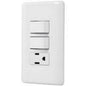 PLACA 2 APAGADOR Y 1 CONTACTO BLANCO