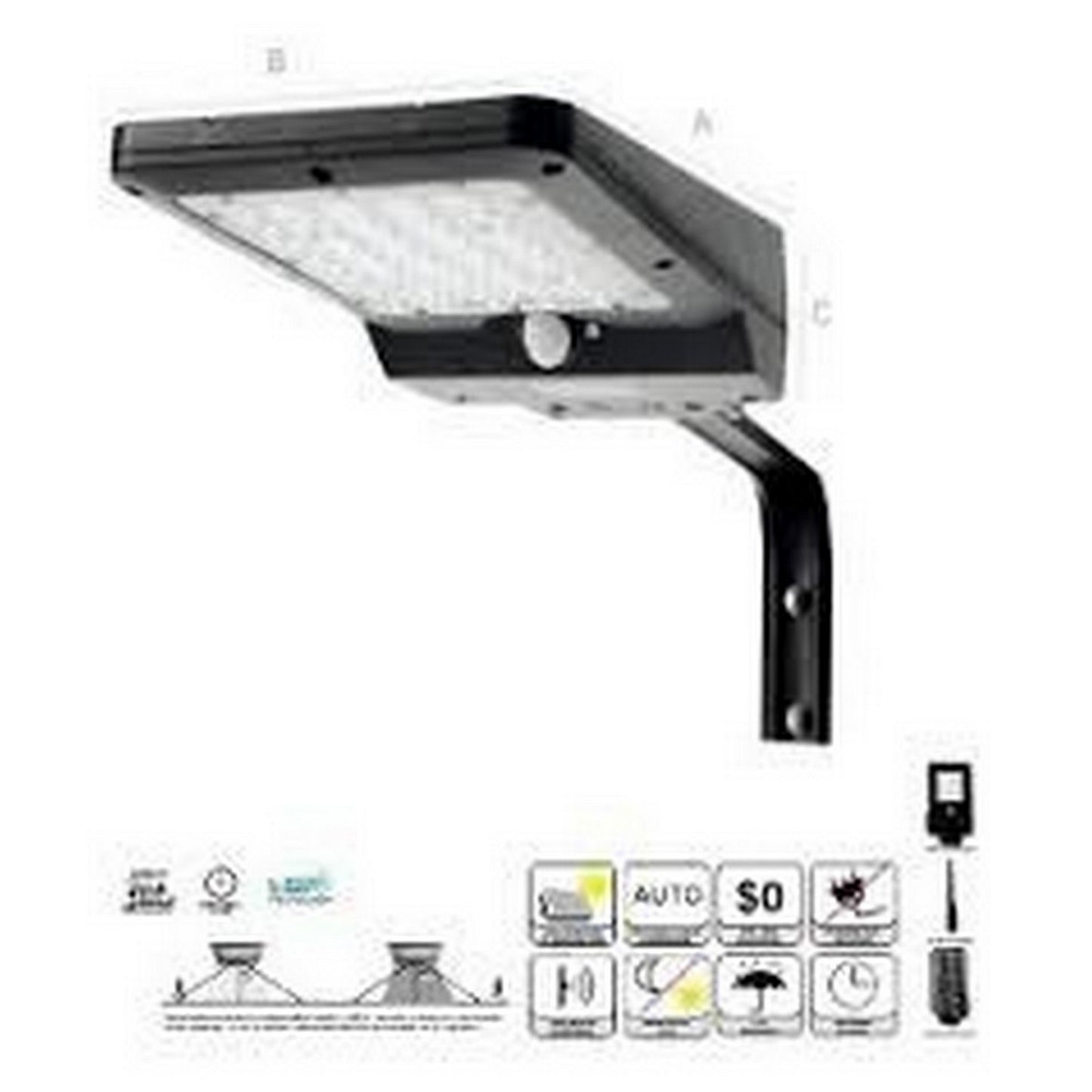 LUMINARIO SOLAR 1600 lm 15 W