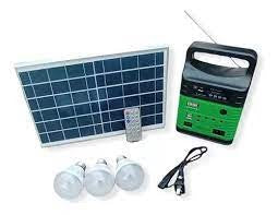 SISTEMA DE ILUMINACION SOLAR 10 W 3 FOCO