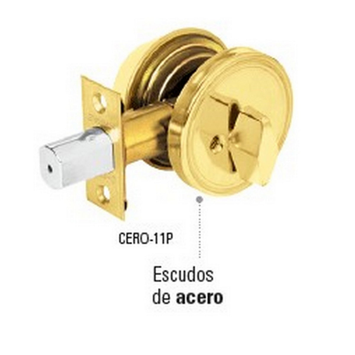 CERROJO LATON BRILLANTE LLAVE-MARIPOSA
