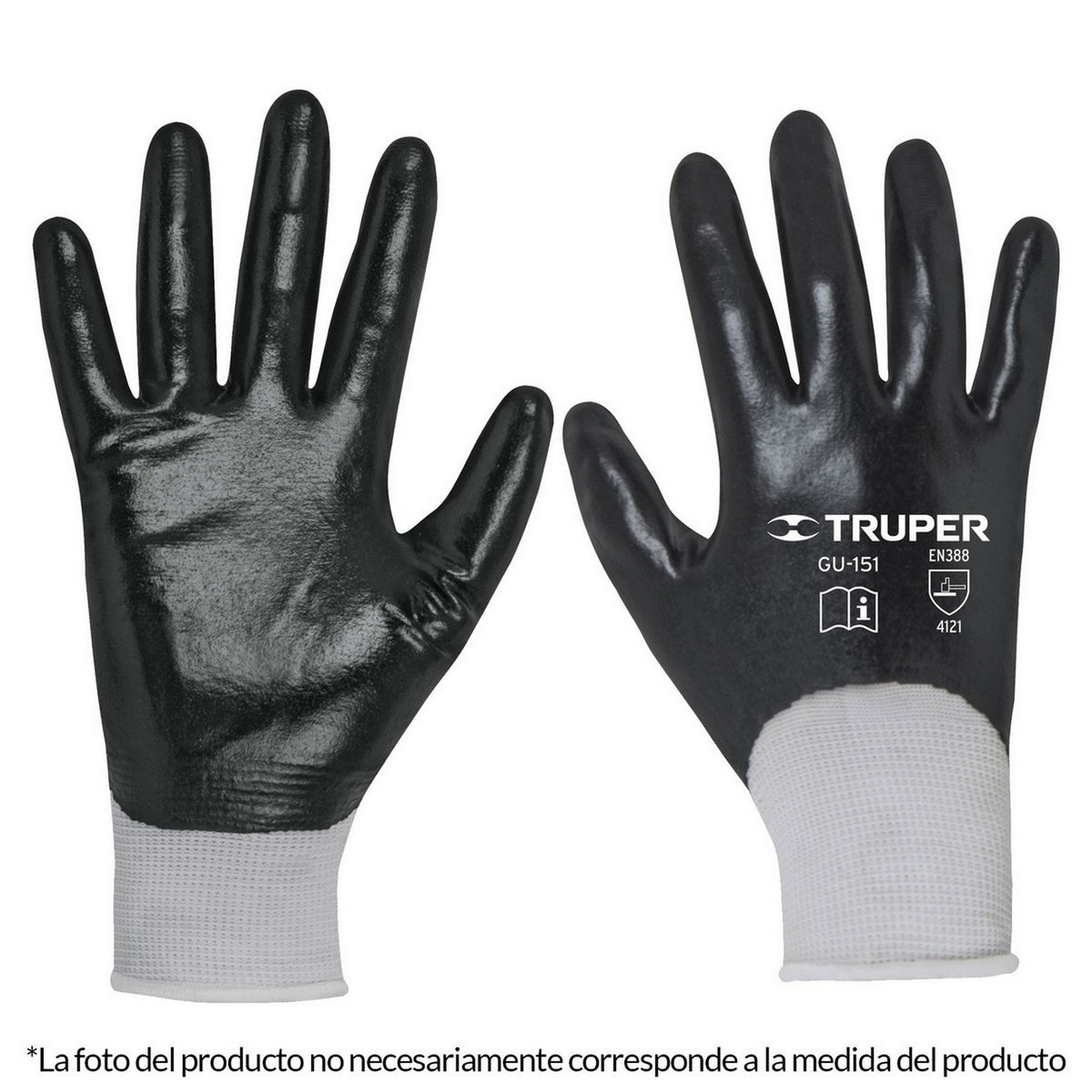 GUANTES DE NITRILO COLOR NEGRO GRANDE