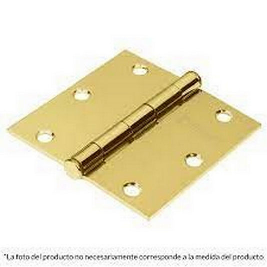 BISAGRA CUADRADA DE 3.5 " LATONADA